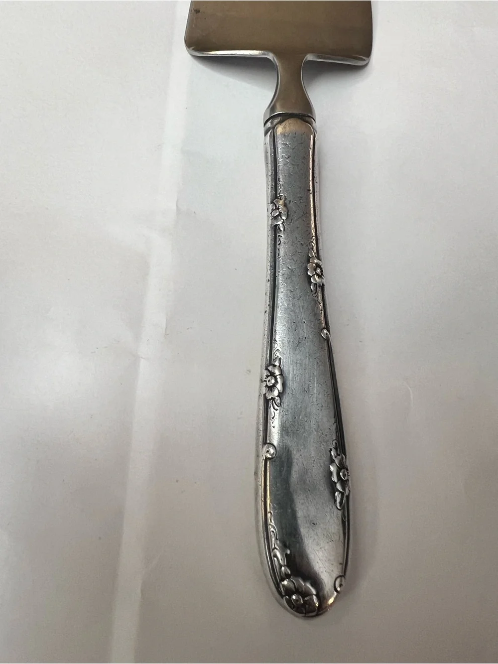 Vintage Towle Stainless Steel Cake Server - Sterling Silver Handle